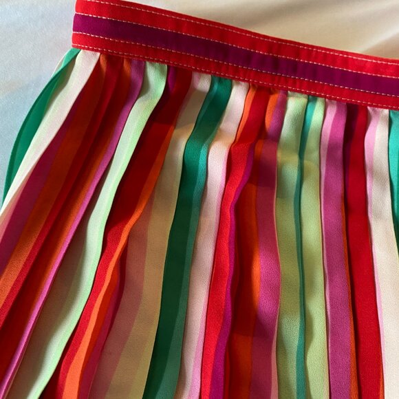 J. Crew Sunburst Skirt pleated midi in watermelon - Picture 10 of 11